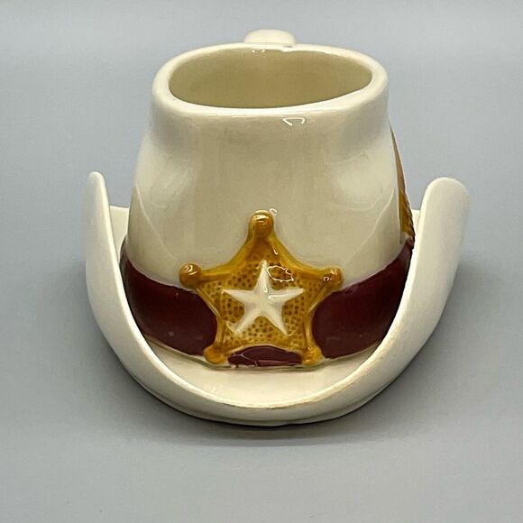 Vintage Avon Wild West Cowboy Hat Sheriff Ceramic Coffee Tea Mug - Picture 1 of 10